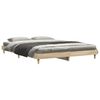 vidaXL Bettgestell ohne Matratze Sonoma-Eiche 140x200 cm Holzwerkstoff