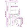 vidaXL Highboard Altholz 69,5 x 32,5 x 180 cm Holzwerkstoff