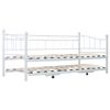 vidaXL Bettgestell Wei&szlig; Stahl 180x200/90x200 cm
