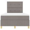 vidaXL LED Boxspringbett mit Matratze Taupe 120 x 200 cm Stoff