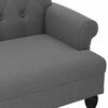 vidaXL Bank mit R&uuml;ckenlehne Dunkelgrau 120 x 62 x 75,5 cm Stoff