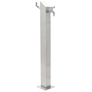 vidaXL Garten-Wassers&auml;ule Edelstahl Quadratisch 95 cm
