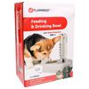 FLAMINGO Futternapf mit Wasserspender 850 ml Grau