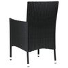 vidaXL Gartenst&uuml;hle mit Kissen 4 Stk. Schwarz Poly Rattan