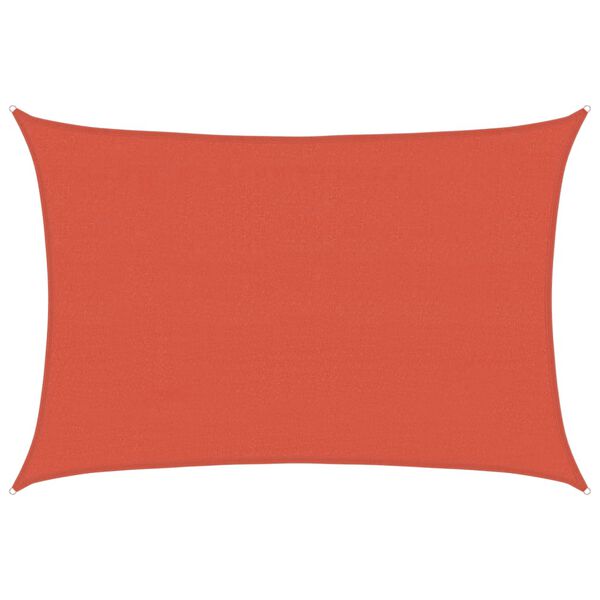 vidaXL Sonnensegel 160 g/m&sup2; Terrakottarot 4x6 m HDPE