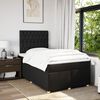 vidaXL Boxspringbett mit Matratze Schwarz 120x200 cm Stoff