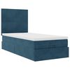 vidaXL Ottoman-Bett mit Matratzen Dunkelblau 80x200 cm Samt