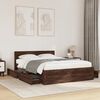 vidaXL Bettgestell mit Kopfteil Braun Eichen-Optik 140x200 cm
