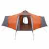 vidaXL Tipi Zelt mit Dach Grau und Orange 492 x 492 x 275 cm Stoff