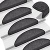 vidaXL Stufenmatten 15 Stk. 56x17x3 cm Anthrazit Halbrund