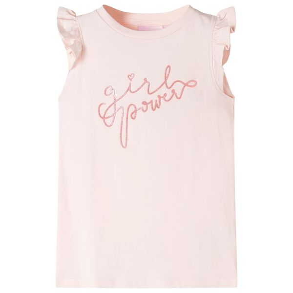 Kinder-T-Shirt mit R&uuml;schen&auml;rmeln Zartrosa 116