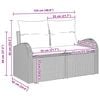 vidaXL Sofa Set mit Kissen mit Speicher 6 pcs Hellgrau Poly-Rattan
