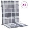 vidaXL Gartenstuhlauflagen f&uuml;r Niedriglehner 2 Stk. 100x50x3 cm