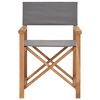 vidaXL Regiest&uuml;hle 2 Stk. Massivholz Teak Grau