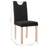 vidaXL Esszimmerst&uuml;hle 2 Stk. Schwarz Stoff