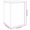 vidaXL Pflanzenst&auml;nder 2 pcs Schwarz Eichen-Optik 25 x 25 x 35 cm