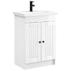 vidaXL Badezimmerm&ouml;bel-Set Hochglanz Wei&szlig; 78,5 x 37,5 x 81 cm