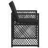 vidaXL Gartenst&uuml;hle mit Kissen 4 Stk. Schwarz Poly Rattan