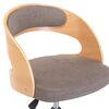 vidaXL Drehbarer B&uuml;rostuhl Taupe Bugholz und Stoff
