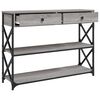 vidaXL Konsolentisch Grau Sonoma 100x28x75 cm Holzwerkstoff