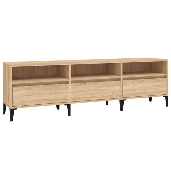 vidaXL TV-Schrank Sonoma-Eiche 150x30x44,5 cm Holzwerkstoff