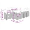 vidaXL 11-tlg. Garten-Bistro-Set mit Kissen Braun Poly Rattan