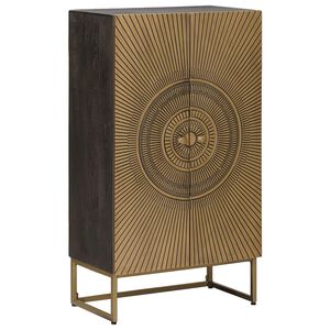 vidaXL Highboard Messing 53,5 x 30 x 95 cm