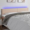 vidaXL LED Kopfteil Cappuccino-Braun 180x5x78/88 cm Kunstleder