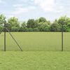 vidaXL Geschwei&szlig;ter Drahtzaun Grau 1,2 x 50 m