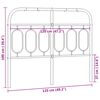 vidaXL Ersatz-Kopfteil Metall Wei&szlig; 120 cm