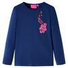 Kinder-Langarmshirt Marineblau 128