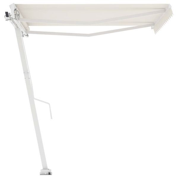 vidaXL Standmarkise Manuell Einziehbar 350x250 cm Creme