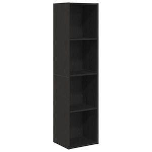 vidaXL B&uuml;cherregal Schwarz Eichen-Optik 143 x 30 x 36 cm Holzwerkstoff
