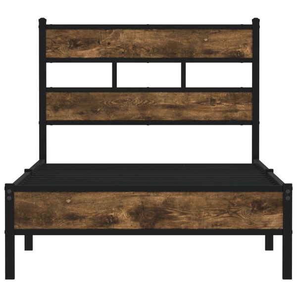 vidaXL Bettgestell ohne Matratze mit Kopfteil Sonoma-Eiche 80x200 cm