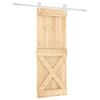 vidaXL Schiebet&uuml;r 80 x 210 cm Massivkiefer (Unbehandelt)