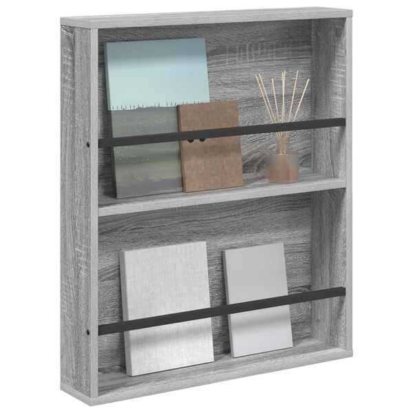 vidaXL Magazinregal Graues Sonoma 60 x 12 x 70 cm Holzwerkstoff