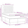 vidaXL Boxspringbett mit Matratze Schwarz 120x190 cm Samt