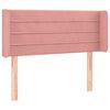 vidaXL LED Kopfteil Rosa 103x16x78/88 cm Samt