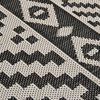 vidaXL Outdoor-Teppich Flachgewebe 80x250 cm Schwarz Gestreift