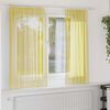 vidaXL Voile Vorh&auml;nge mit Stangentaschen 2 Stk. Gelb