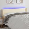 vidaXL LED Kopfteil Creme 183x16x78/88 cm Kunstleder