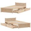 vidaXL Massivholzbett ohne Matratze 90x200 Kiefernholz