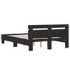 vidaXL Bettgestell mit Kopfteil Schwarz 120x190 cm Holzwerkstoff