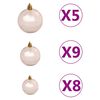 vidaXL K&uuml;nstlicher Weihnachtsbaum mit Beleuchtung & Kugeln 120 cm Gr&uuml;n