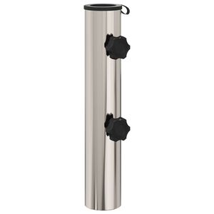 vidaXL Parasol Fu&szlig;rohr 0.63 kg Nat&uuml;rlicher Edelstahl Edelstahl