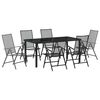 vidaXL Garten Essgruppe 7 pcs Anthrazit Pulverbeschichteter Stahl