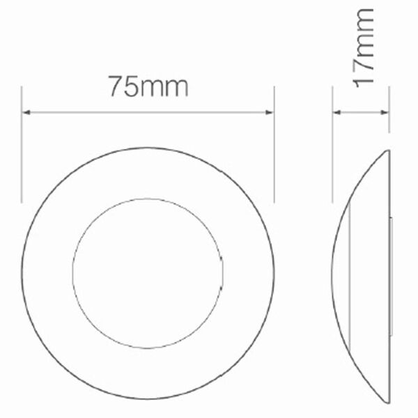 LED Autolamps LED-Innenleuchte 7,5 cm Opak 7524