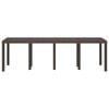 vidaXL Gartentisch Braun 250 x 100 x 73 cm Poly-Rattan