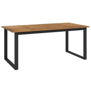 vidaXL Gartentisch mit Gestell U-Form 180x90x75 cm Akazie Massivholz