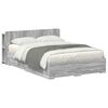 vidaXL Bettgestell mit Stauraum Grau Sonoma 140 x 200 cm Holzwerkstoff